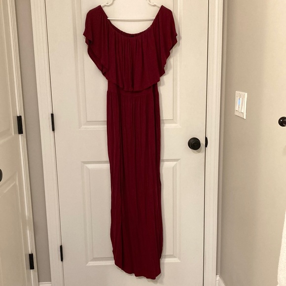 Amazon Dresses & Skirts - Off the shoulder red maxi dress